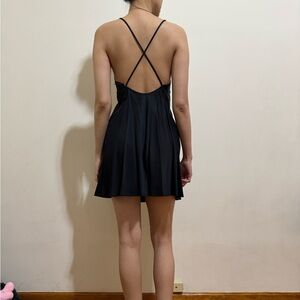 Elegant Black Spaghetti Strap Dress